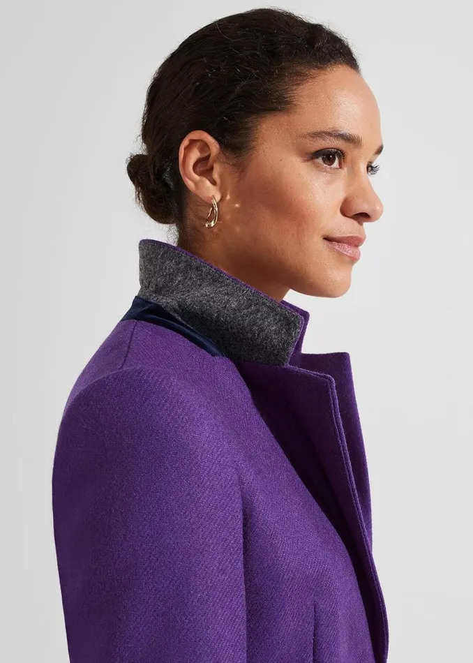 Women HOBBS Coats and Jackets Jess Wool Jacket Indigo Purple