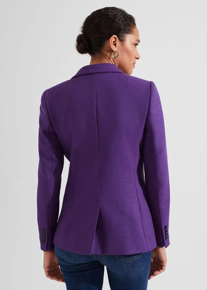 Women HOBBS Coats and Jackets Jess Wool Jacket Indigo Purple
