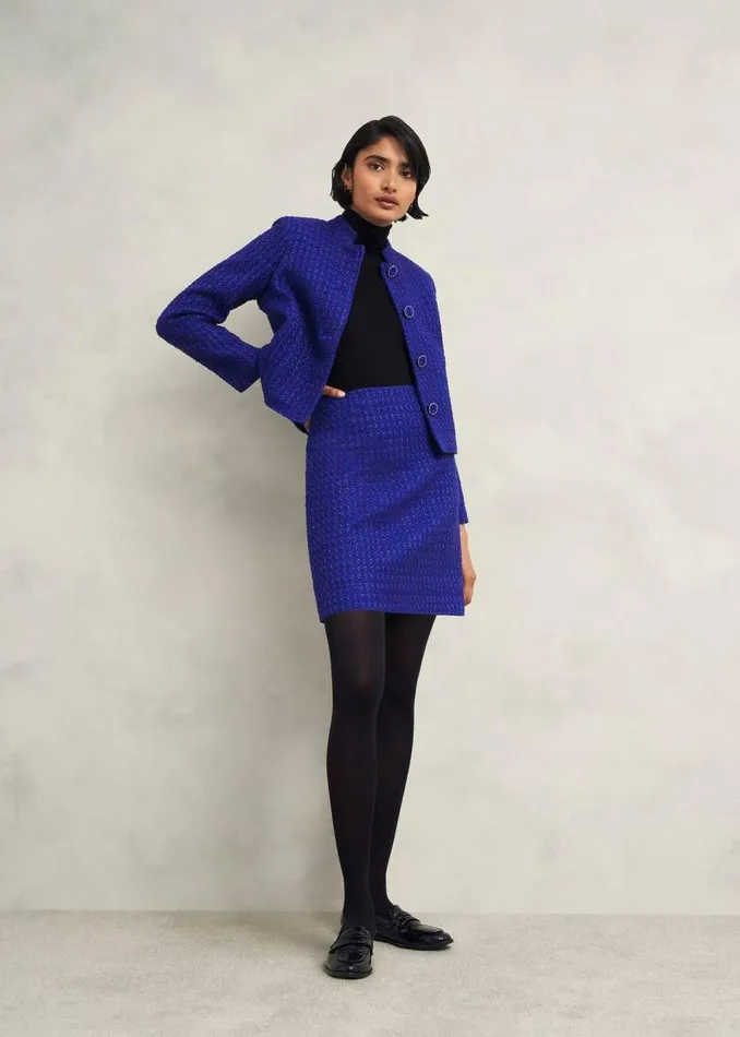Women HOBBS Coats and Jackets Khloe Jacket With Wool Cobalt