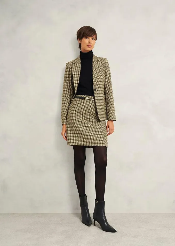 Women HOBBS Coats and Jackets Lilla Wool Jacket Brown Multi