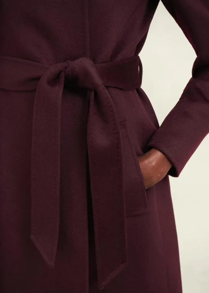 Women HOBBS Coats and Jackets Livia Wool Coat Malbec Purple