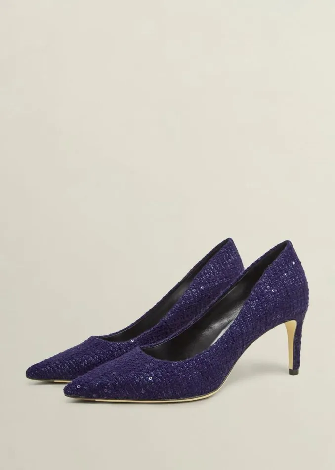 Women HOBBS Court Shoes Leila Tweed Court Shoes Midnight