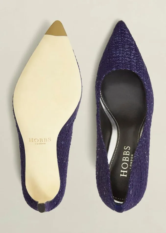 Women HOBBS Court Shoes Leila Tweed Court Shoes Midnight