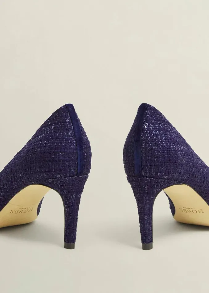 Women HOBBS Court Shoes Leila Tweed Court Shoes Midnight