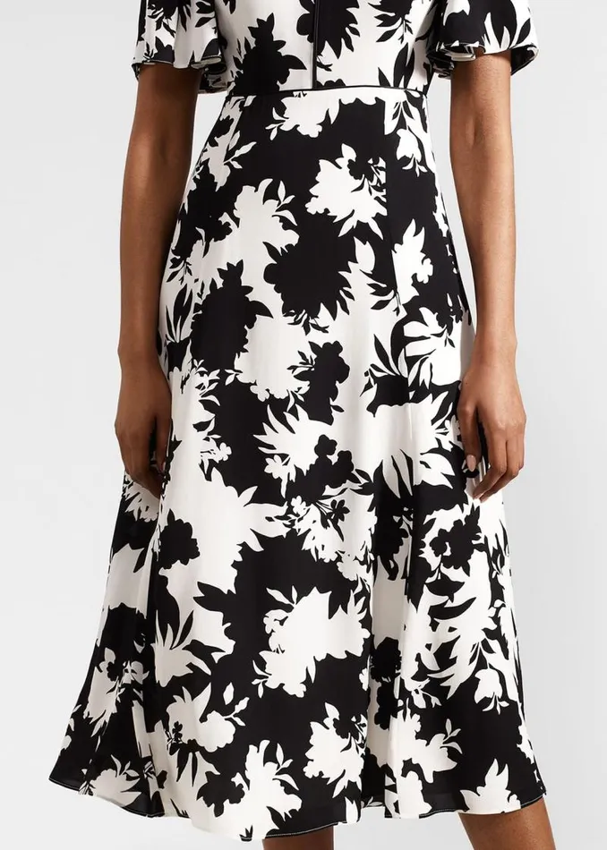 Women HOBBS Dresses and Jumpsuits Petite Alva Dress Ivory Black