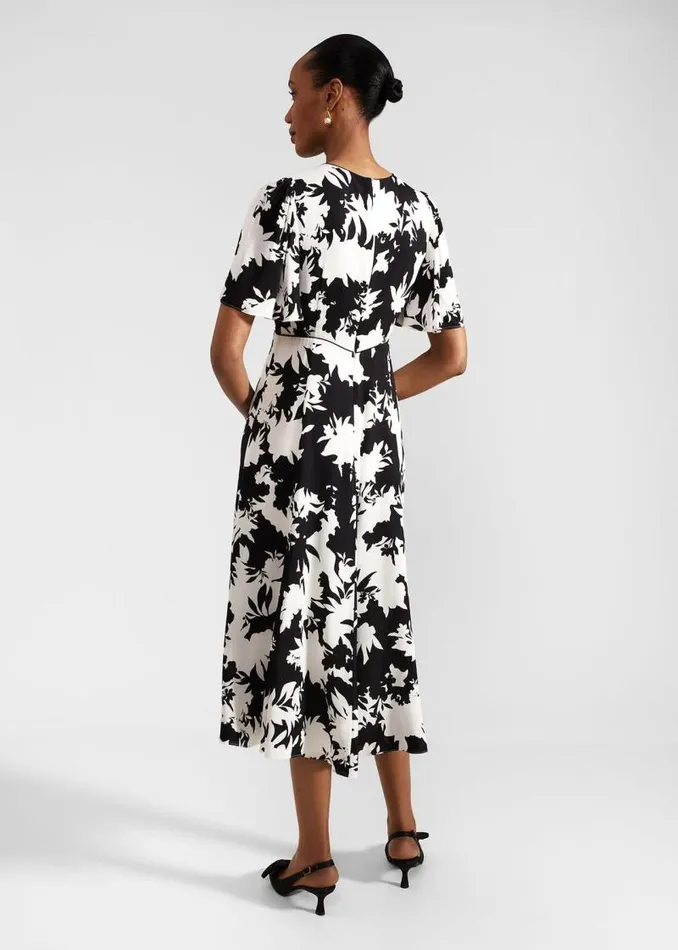 Women HOBBS Dresses and Jumpsuits Petite Alva Dress Ivory Black