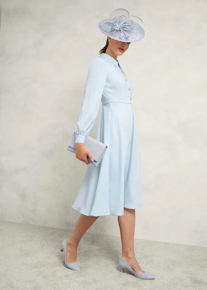 Women HOBBS Dresses and Jumpsuits Petite Ayla Dress Pale Blue