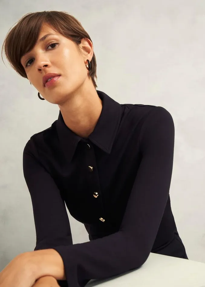 Women HOBBS Dresses and Jumpsuits Scarlett Ponte Dress Hobbs Navy
