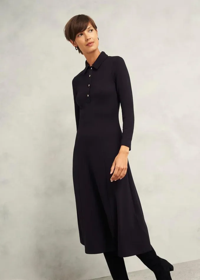 Women HOBBS Dresses and Jumpsuits Scarlett Ponte Dress Hobbs Navy