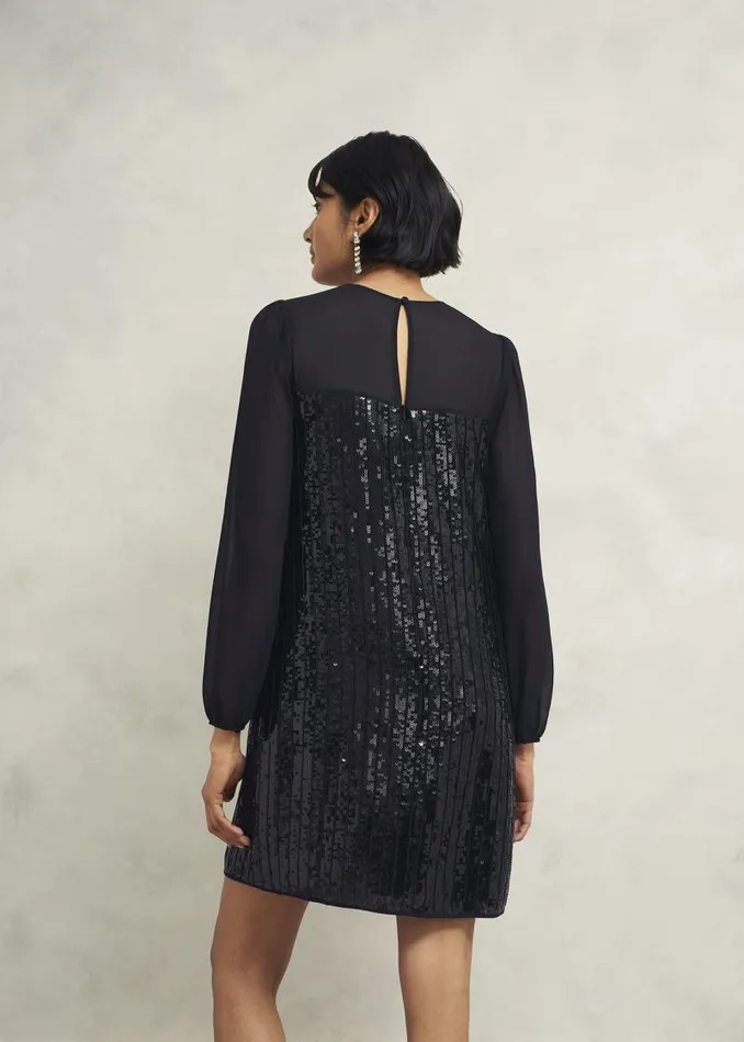 Women HOBBS Dresses and Jumpsuits Zariah Sequin Dress Hobbs Black