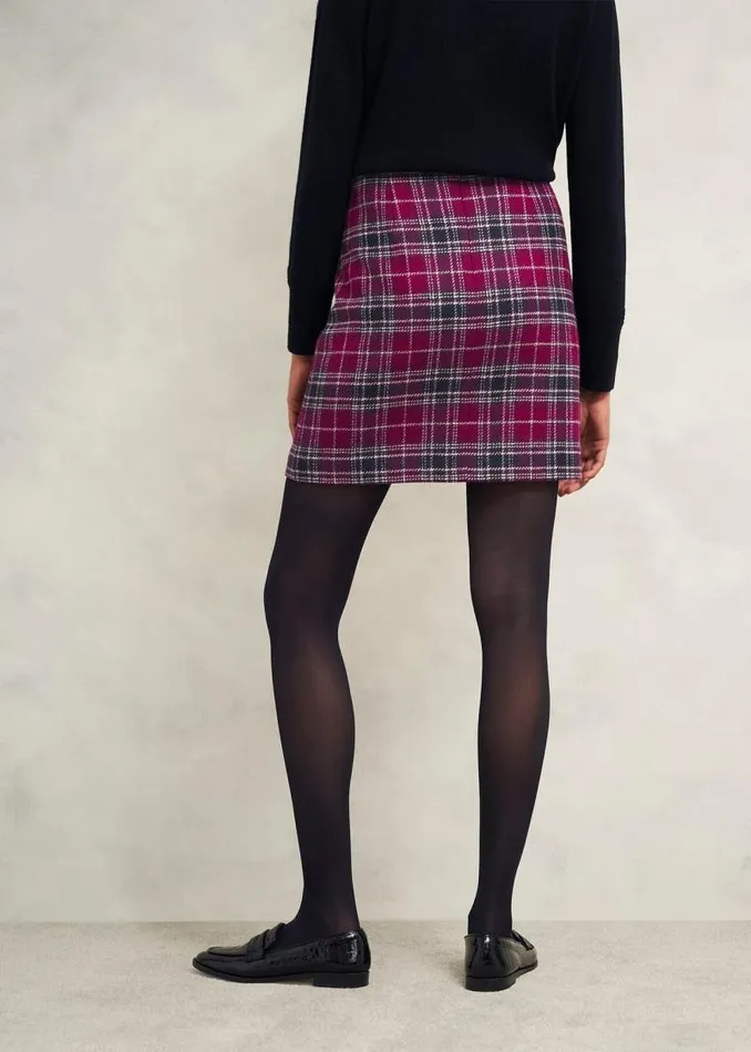 Women HOBBS Skirts Ruthie Wool Skirt Pink Multi