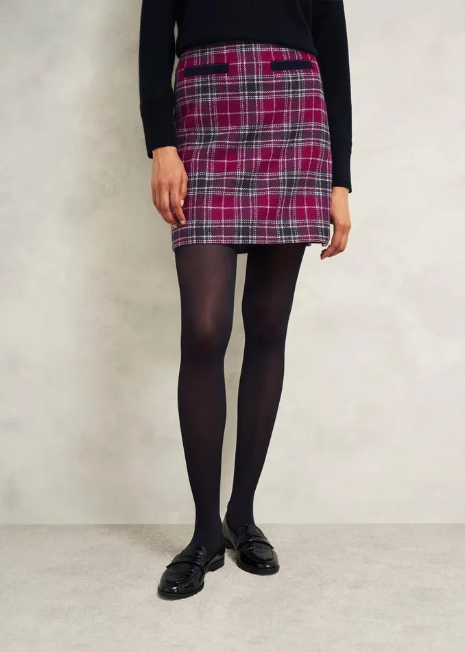 Women HOBBS Skirts Ruthie Wool Skirt Pink Multi