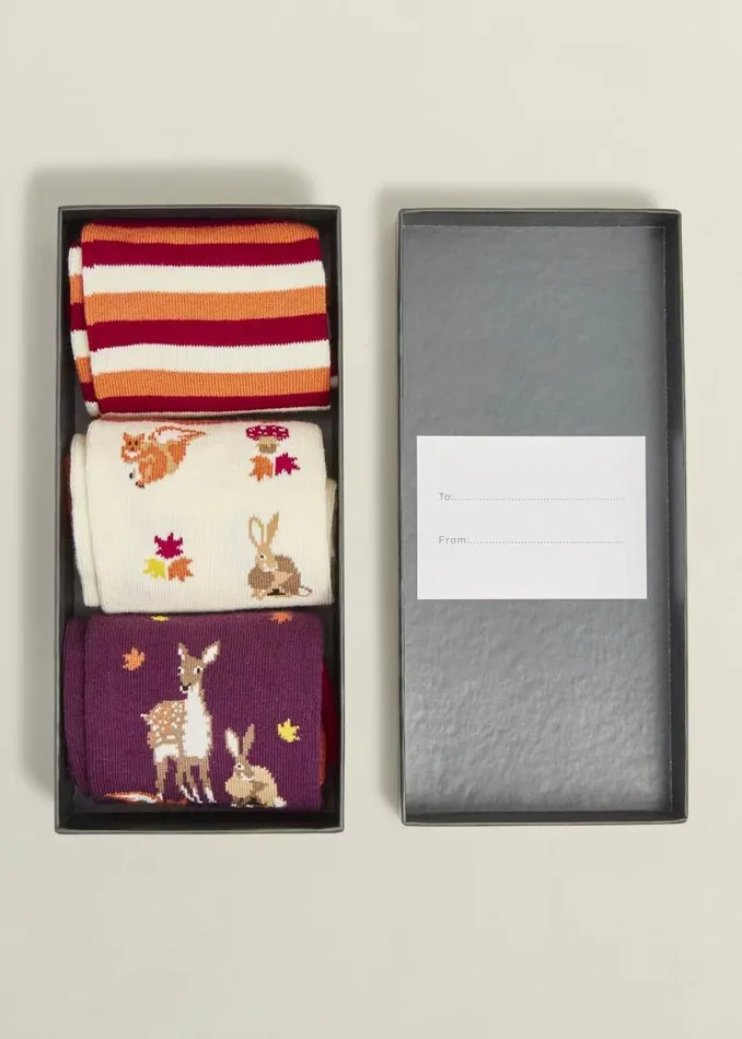 Women HOBBS Socks and Tights Woodland Sock Set Multi