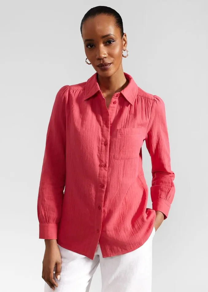 Women HOBBS Tops Jamie Shirt Wild Berry Pink