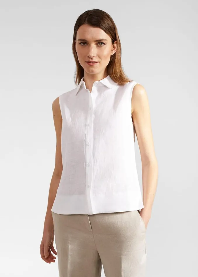 Women HOBBS Tops Salem Linen Top White