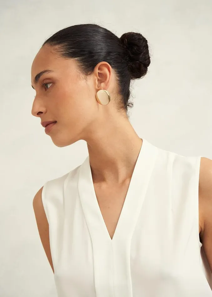 Women HOBBS Tops Shelley Blouse Ivory