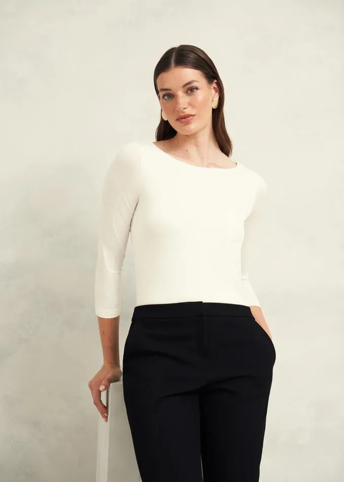 Women HOBBS Tops Sonya Plain Top Hobbs Ivory