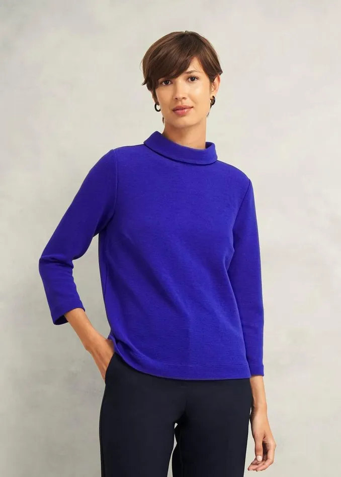 Women HOBBS Tops Tali Textured Top Eclipse Blue
