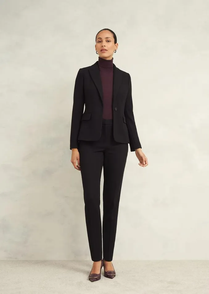 Women HOBBS Trousers Mia Slim Trousers Black