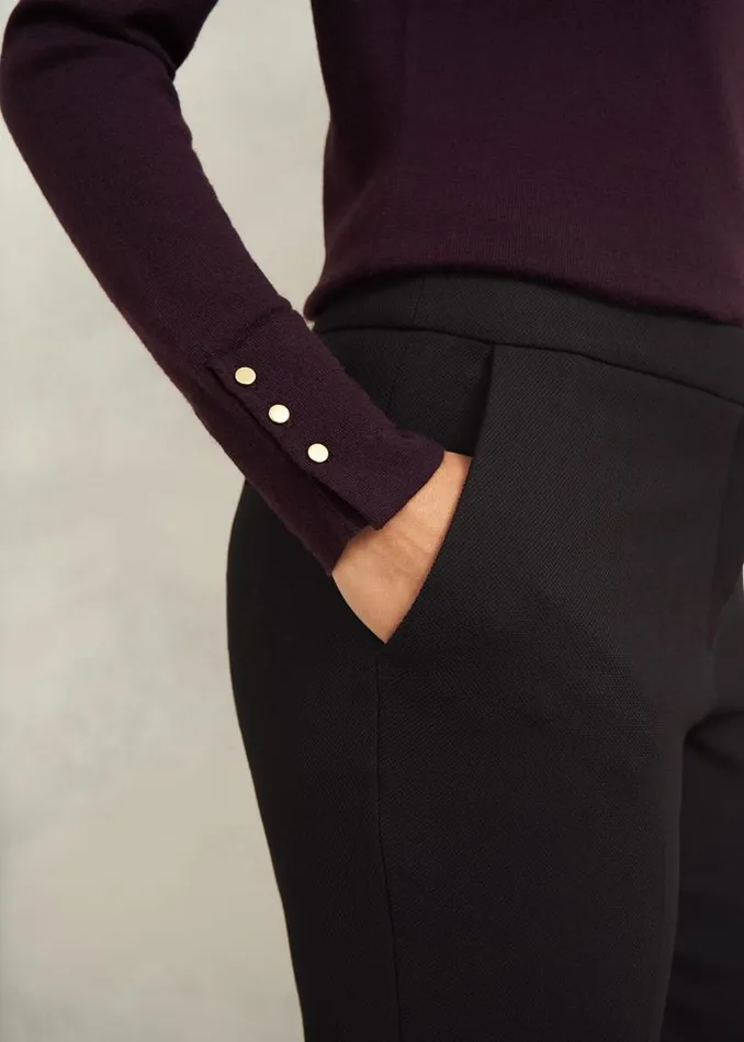 Women HOBBS Trousers Mia Slim Trousers Black