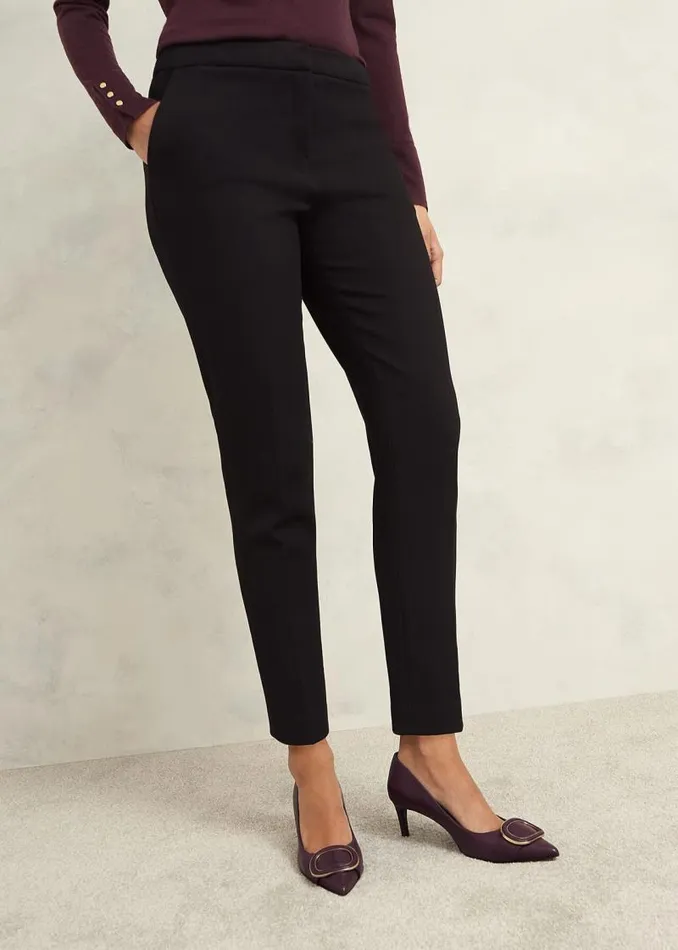 Women HOBBS Trousers Mia Slim Trousers Black