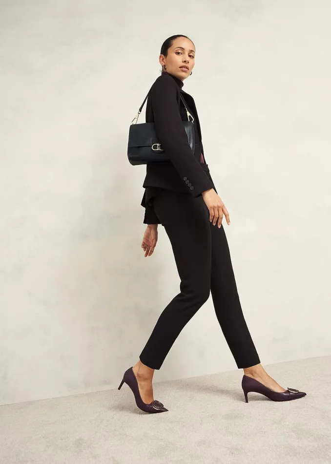 Women HOBBS Trousers Mia Slim Trousers Black