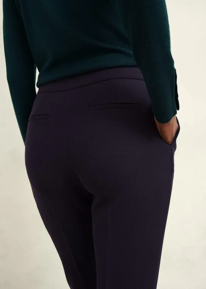 Women HOBBS Trousers Petite Aly Slim Trousers Navy