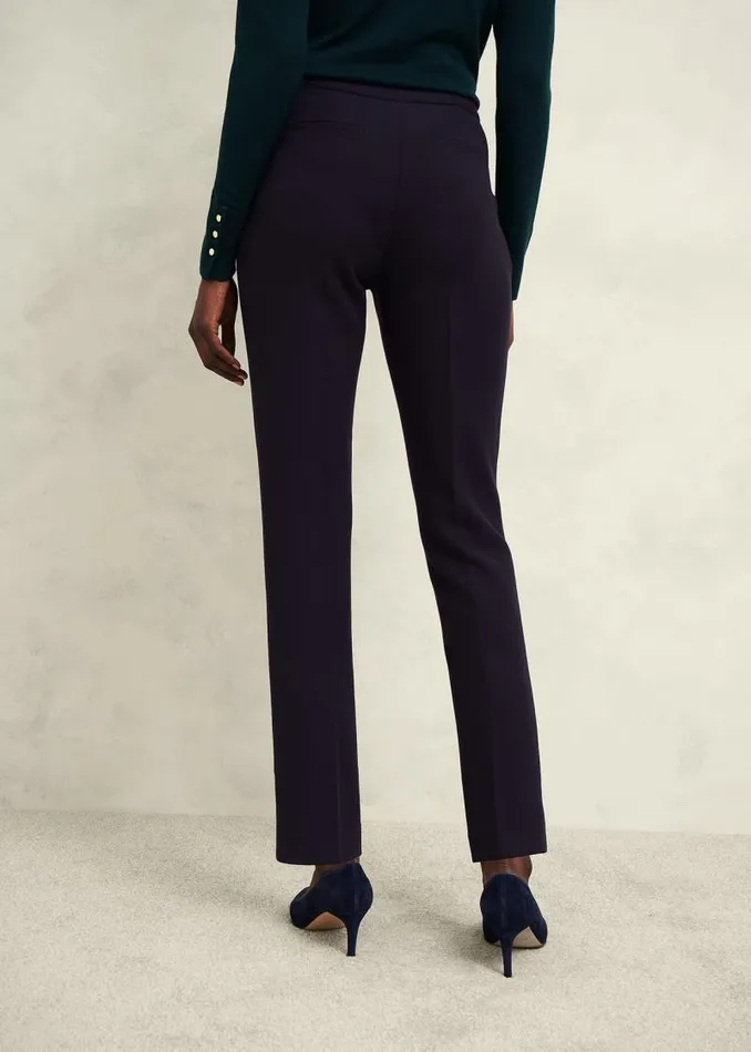 Women HOBBS Trousers Petite Aly Slim Trousers Navy