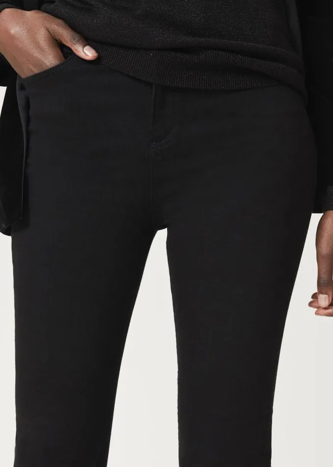 Women HOBBS Trousers Petite Gia Sculpting Jeans Black