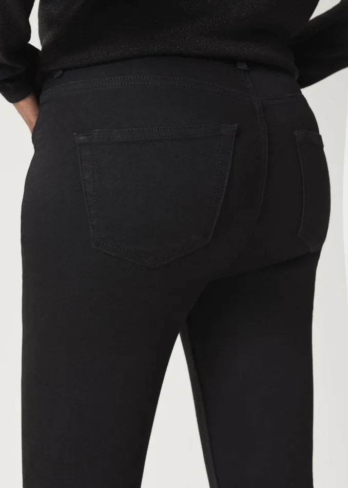 Women HOBBS Trousers Petite Gia Sculpting Jeans Black