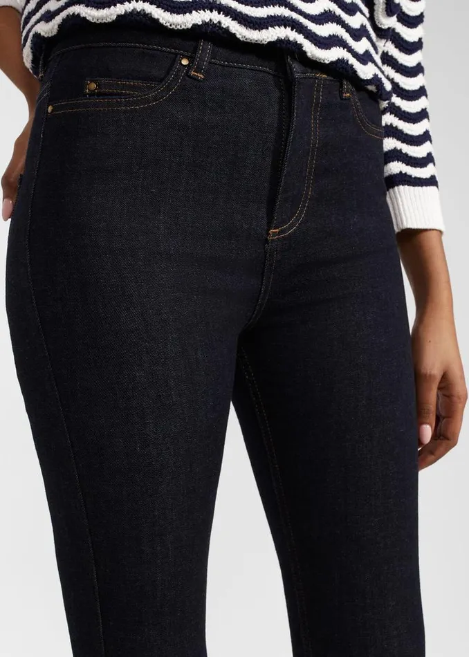 Women HOBBS Trousers Petite Gia Sculpting Jeans Indigo