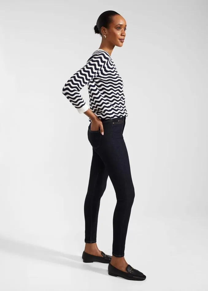 Women HOBBS Trousers Petite Gia Sculpting Jeans Indigo