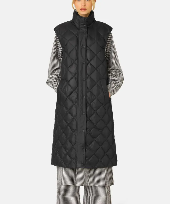 Women Ilse Jacobsen Long Down Vest 8211 Black Women Ilse Jacobsen Long Down Vest 8211 Black