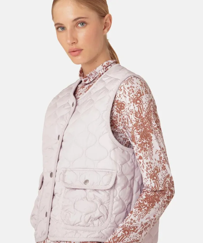 Women Ilse Jacobsen Quilt Vest 8211 Concrete