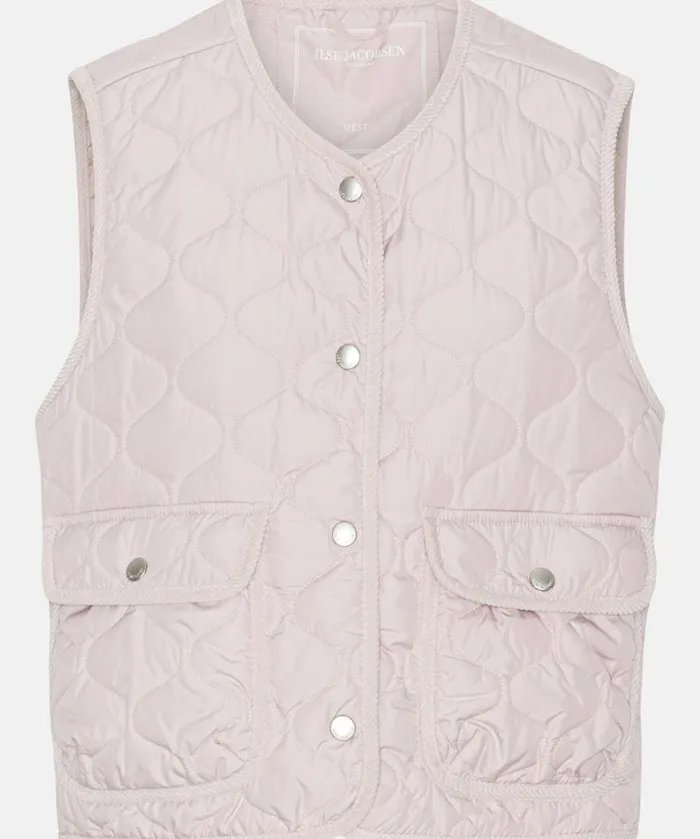 Women Ilse Jacobsen Quilt Vest 8211 Concrete