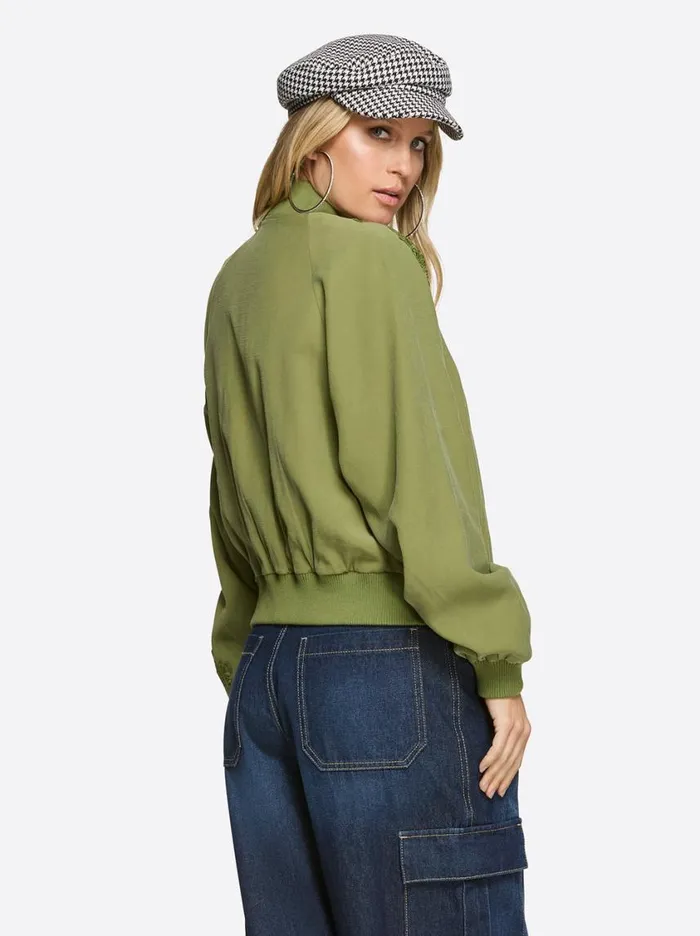 Women Jackets Blazers and Kimonos Jessica Simpson Fynn Bomber Jacket In Mayfly