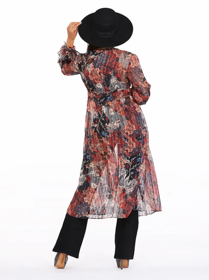 Women Jackets Blazers and Kimonos Jessica Simpson Gaia Duster In Autumn Memories