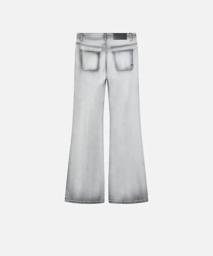 Women Jeans Pinko Light Grey Flared Jeans Light Grey Wash Women Jeans Pinko Light Grey Flared Jeans Light Grey Wash