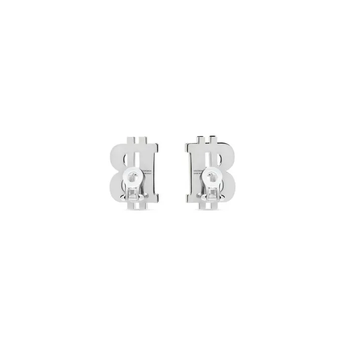 Women Jewellery Balenciaga Bcoin Earrings In Silver