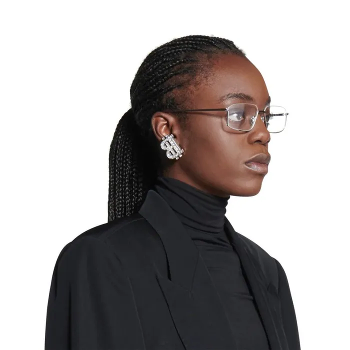 Women Jewellery Balenciaga Bcoin Earrings In Silver