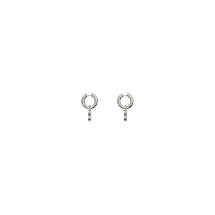 Women Jewellery Balenciaga Bb 20 Hoop Earrings In Silver