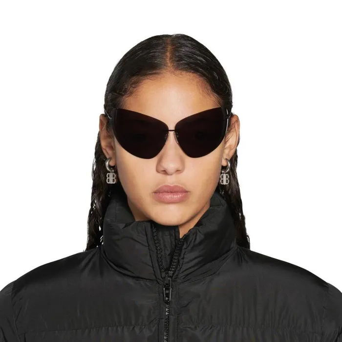 Women Jewellery Balenciaga Bb 20 Hoop Earrings In Silver