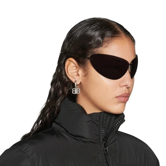 Women Jewellery Balenciaga Bb 20 Hoop Earrings In Silver