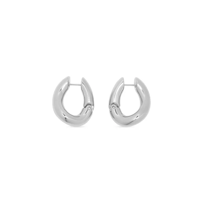 Women Jewellery Balenciaga Loop Earrings In Silver