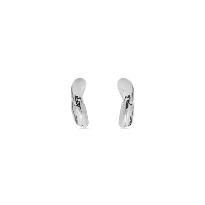 Women Jewellery Balenciaga Loop Earrings In Silver