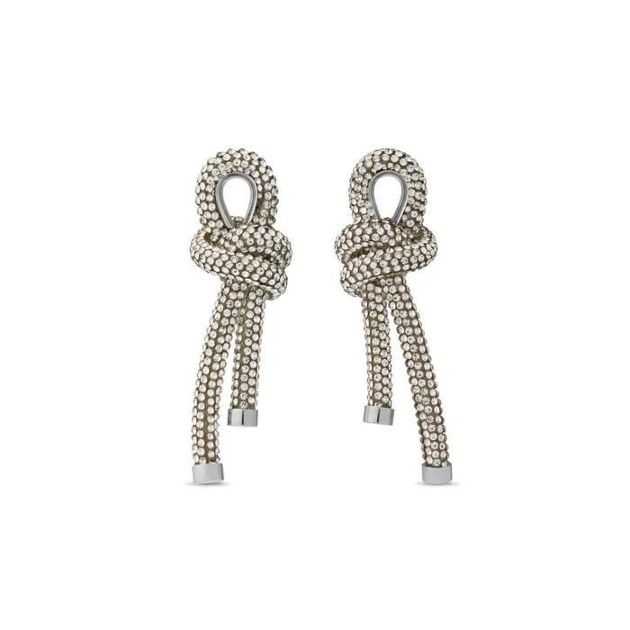 Women Jewellery Balenciaga Rope Earrings In Silver