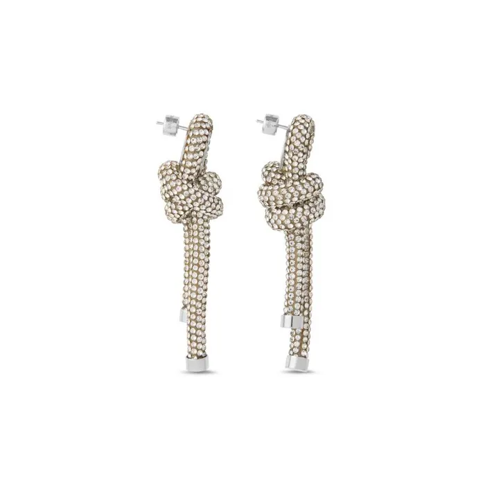 Women Jewellery Balenciaga Rope Earrings In Silver