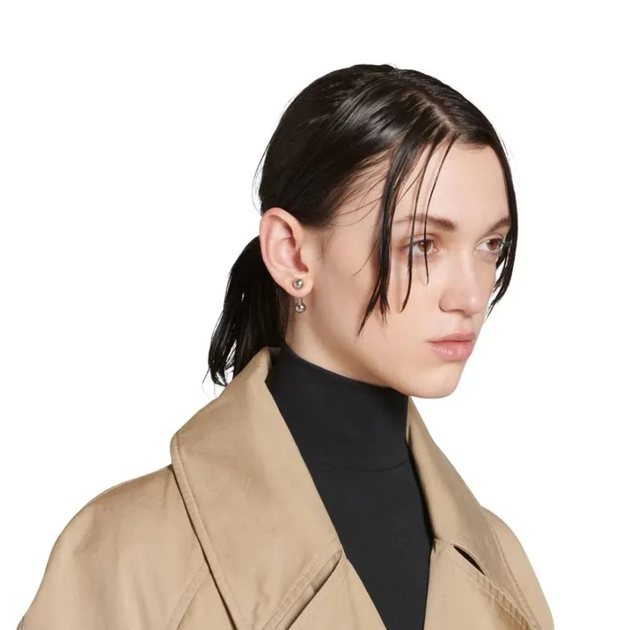 Women Jewellery Balenciaga Sharp Bar Earring In Silver