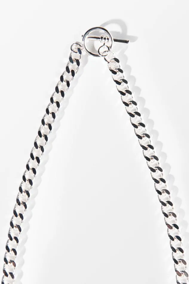 Women Jewellery Cupshe Dulce Pinky Promise Geometric Metal Modern Necklace Sliver