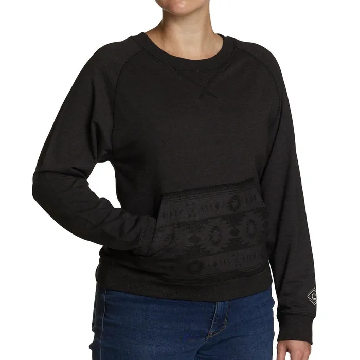 WOMEN Justin Conceal Carry Sweatshirt Black Justin Boots Outerwear